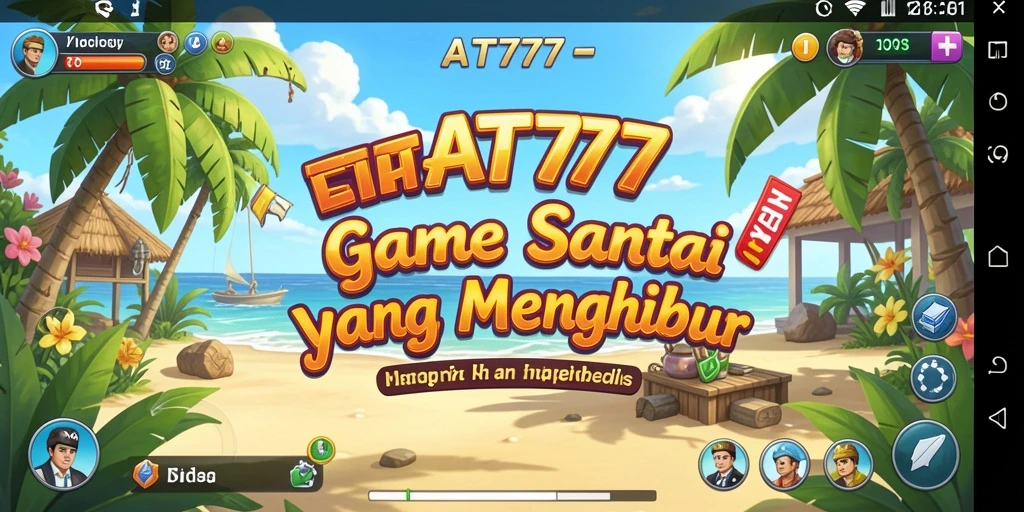 Tampilan gameplay AT777 yang ceria dan menghibur.