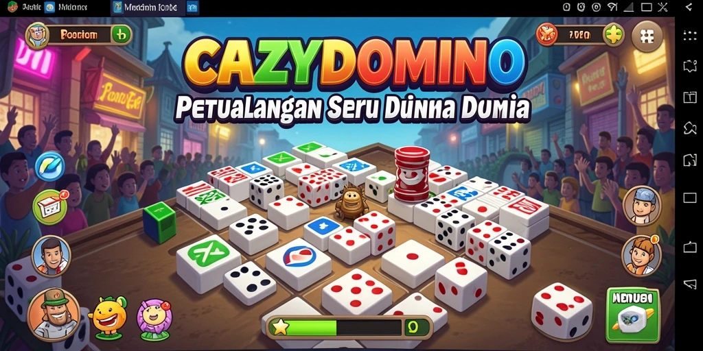 Tangkapan layar menunjukkan gameplay seru dalam CRAZYDOMINO.