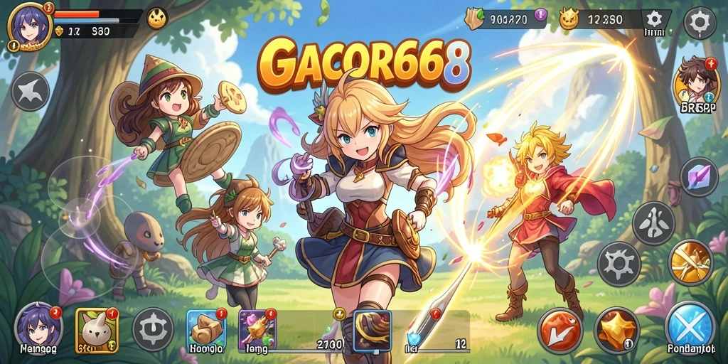 Tampilan gameplay menarik dari game Anime GACOR668.