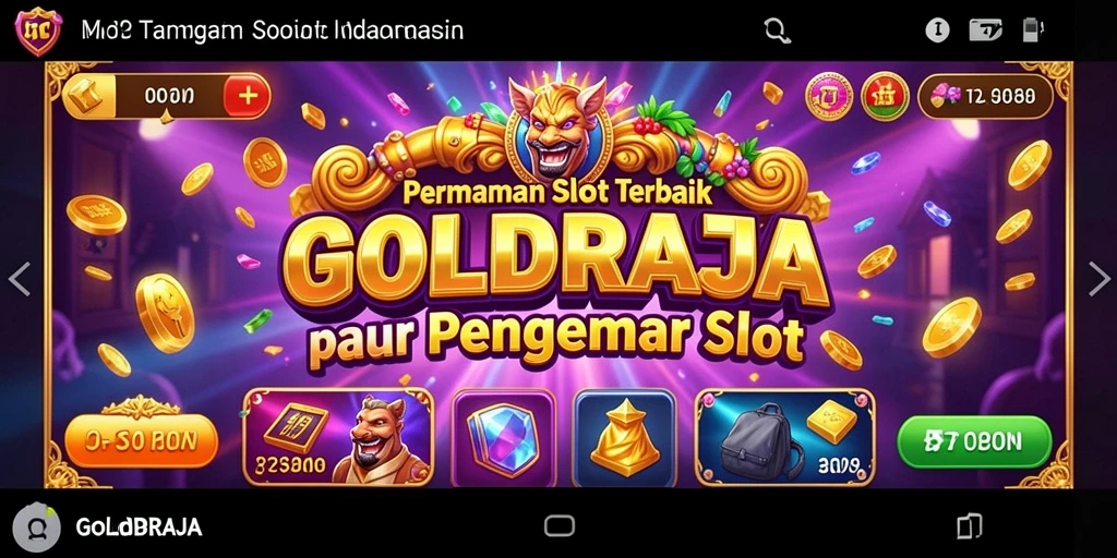 Screenshot gameplay dari GOLDRAJA yang menunjukkan keseruan bermain slot.