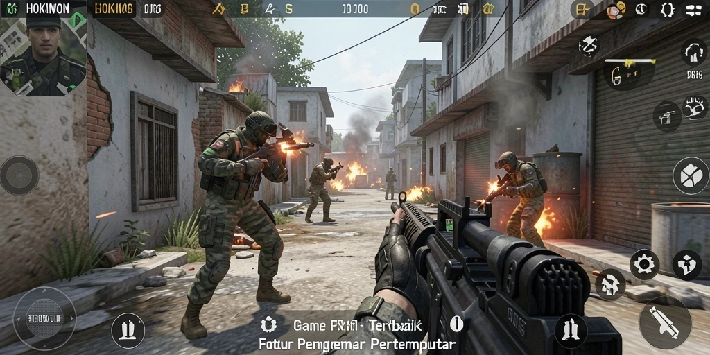 Tampilan gameplay HOKIWON yang mendebarkan saat pertempuran berlangsung.