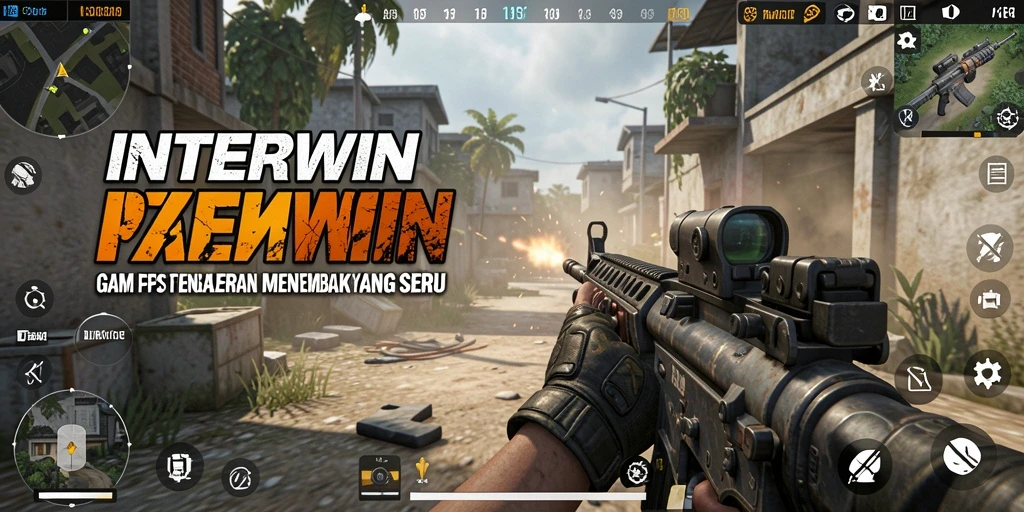 Tampilan mendebarkan dari gameplay <strong>INTERWIN</strong> dalam mode FPS.