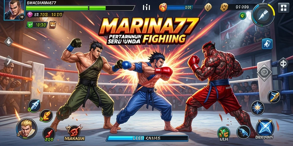 Gameplay MARINA77 yang mendebarkan dengan pertarungan intens.