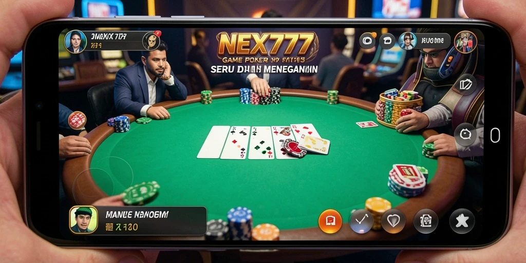 Tampilan gameplay seru NEX777 dalam permainan Poker.