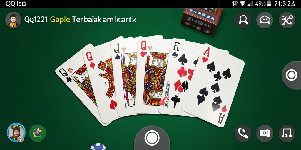 Tampilan gameplay seru dalam permainan Gaple QQ1221.