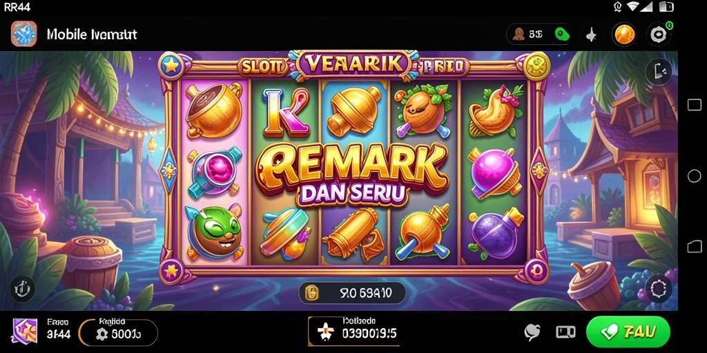 Screenshot gameplay RR44 yang menampilkan putaran Slot yang seru.