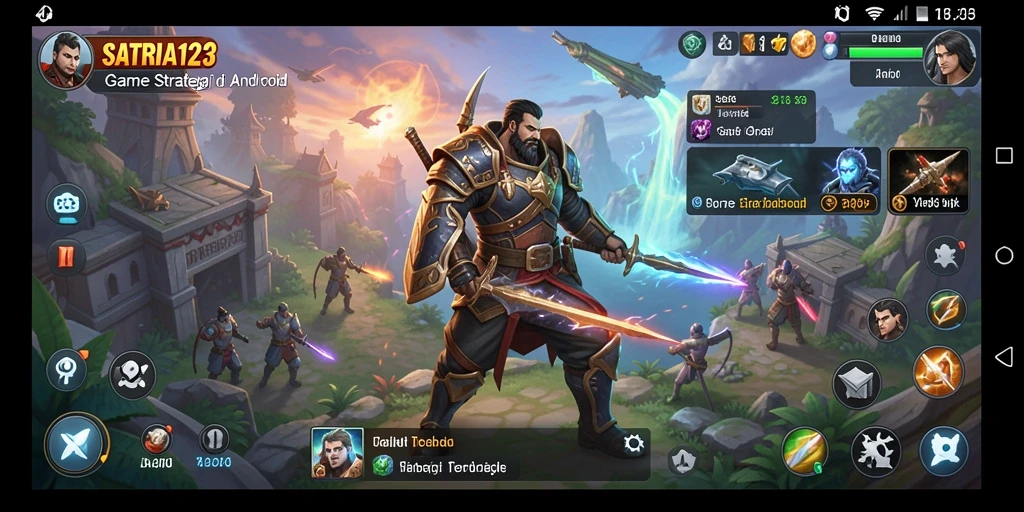 Tampilan gameplay memukau dari SATRIA123 menunjukkan pertarungan epik.