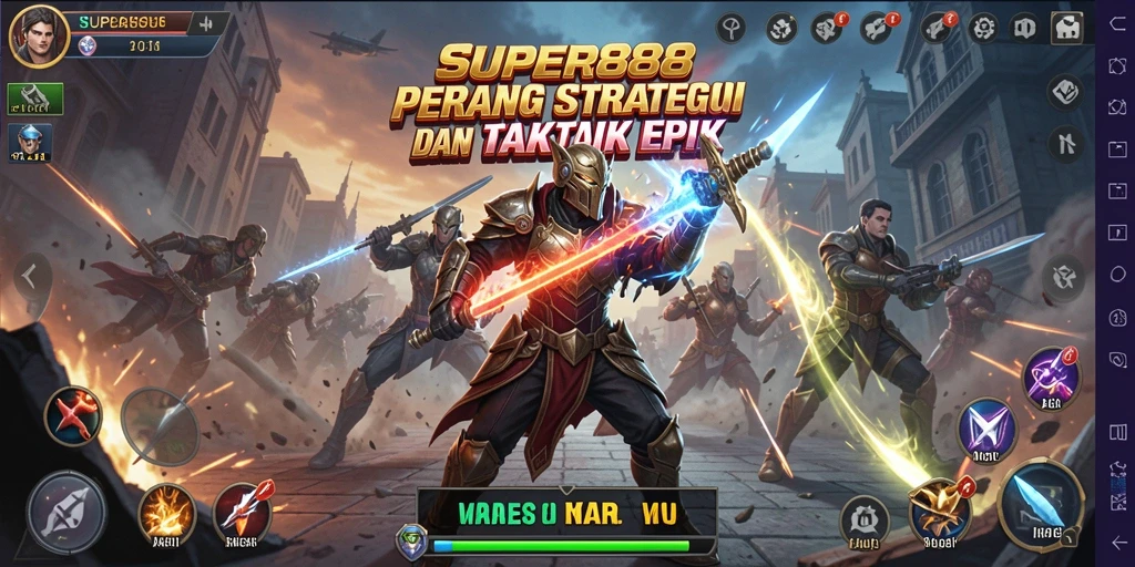 Tampilan menakjubkan dari gameplay taktis di SUPER88.