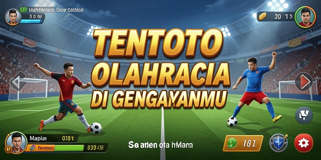 Screenshot utama TENTOTO menampilkan aksi olahraga yang seru dan realistis.