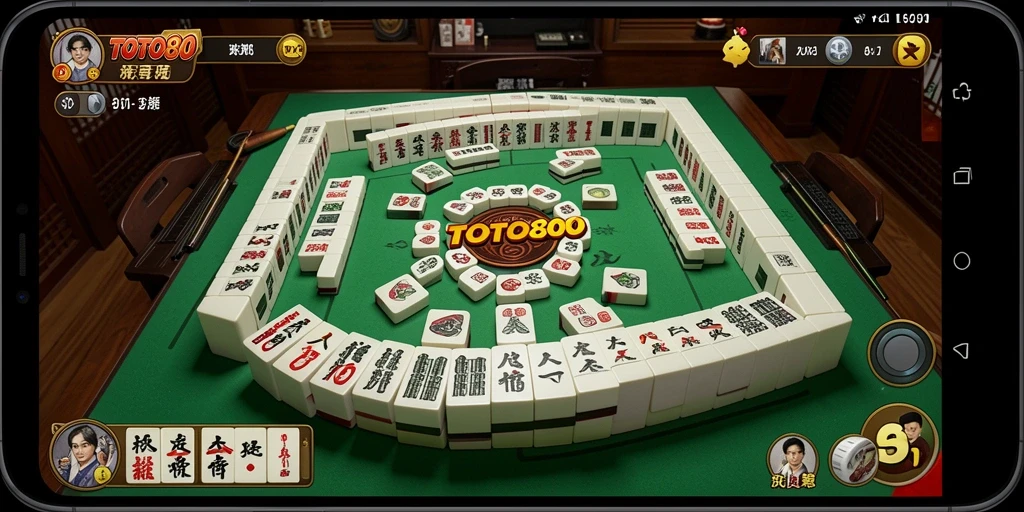 Tampilan gameplay seru dalam permainan Mahjong TOTO80.