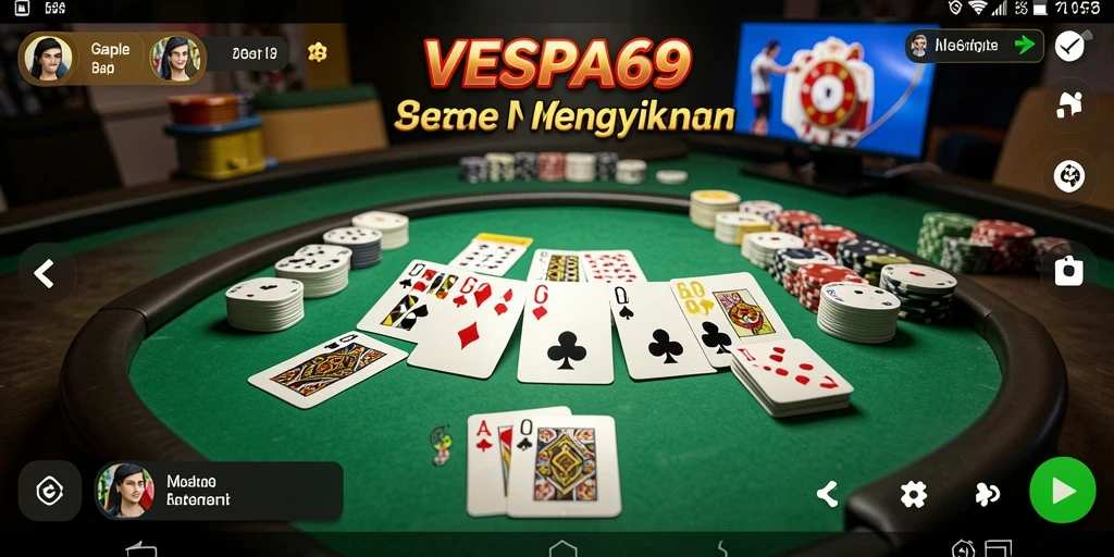 Tampilan menakjubkan dari gameplay Gaple di VESPA69.