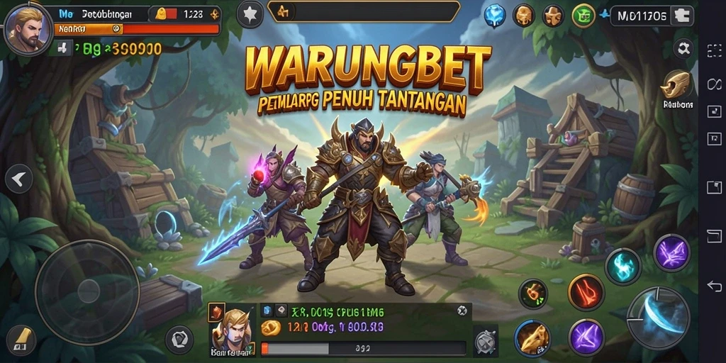 Tampilan gameplay mendebarkan di dunia MMORPG WARUNGBET.