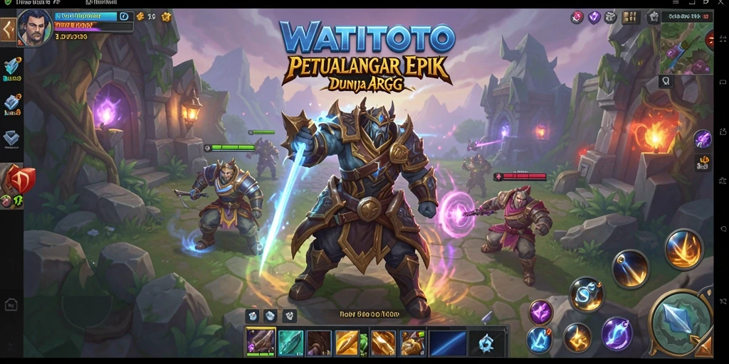 Tampilan seru dari gameplay ARPG WATITOTO dengan aksi pertarungan yang intens.